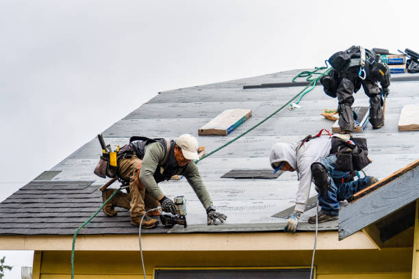 Professional Gutter Installation technician working in Nixon, TX